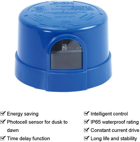 3 Pack Photocell for Outdoor Light,Auto On Off Photo Sensor Switch with Twist Lock,Dusk to Dawn Photoelectric Light Control for LED Street/Barn Light Parking Lot Light Area Light in Kuwait