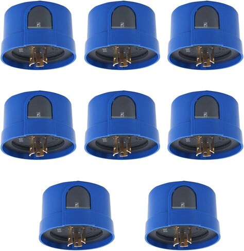 3 Pack Photocell for Outdoor Light,Auto On Off Photo Sensor Switch with Twist Lock,Dusk to Dawn Photoelectric Light Control for LED Street/Barn Light Parking Lot Light Area Light in Kuwait