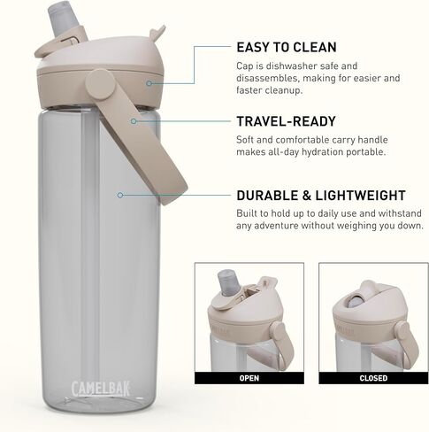 Camelbak Thrive Flip Straw 25oz زجاجة ماء مع Tritan Renew - Easy Carry - Straw Top ، Oxford in Kuwait
