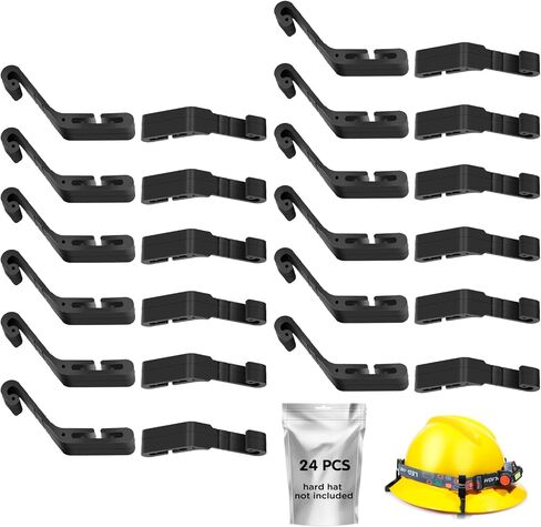 12 Pack Hard Hat Light Clips,Hard Hat Clips For Headlamp Full Brim Hard Hat Headlamp Clips,Anti-Slip Stable Hard Hat Accessories in Kuwait