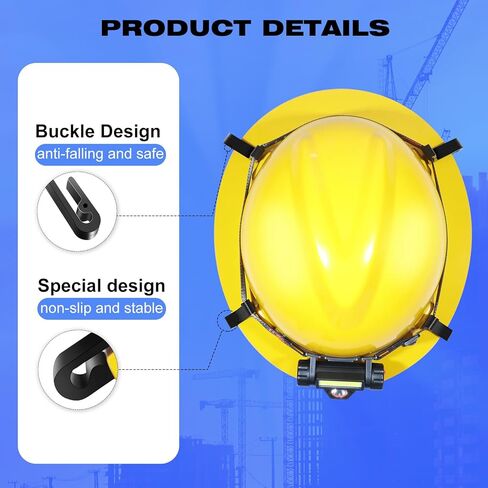 12 Pack Hard Hat Light Clips,Hard Hat Clips For Headlamp Full Brim Hard Hat Headlamp Clips,Anti-Slip Stable Hard Hat Accessories in Kuwait