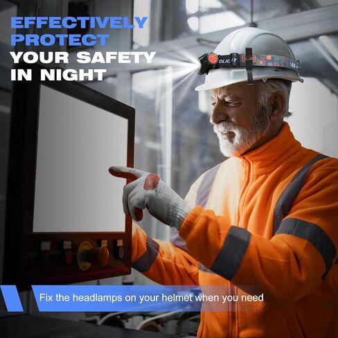 12 Pack Hard Hat Light Clips,Hard Hat Clips For Headlamp Full Brim Hard Hat Headlamp Clips,Anti-Slip Stable Hard Hat Accessories in Kuwait