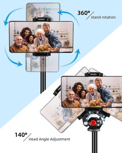 Etour Webcam Desk Mount Stand with 360° Ballhead, Heavy Base Height Adjustable Compatible with Logitech Webcam C920 C922 Brio 4K, and Other Webcam with 1/4" Thread for Live Streaming/Video Calling in Saudi Arabia