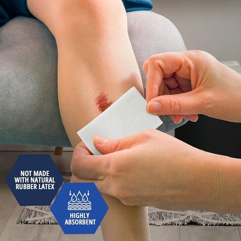 MED PRIDE Sterile Non-Adherent Pads| 100-Pack, 3"x 4"| Non-Adhesive Wound Dressing| Highly Absorbent & Non-Stick, Painless Removal-Switch| Individually Wrapped for Extra Protection in Saudi Arabia