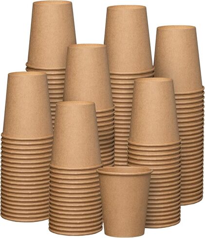 Comfy Package GUSTO [12 oz. - 300 Pack] Kraft Paper Hot Coffee Cups - Unbleached (Formerly in Saudi Arabia