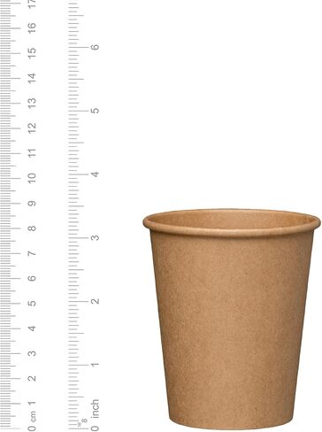 Comfy Package GUSTO [12 oz. - 300 Pack] Kraft Paper Hot Coffee Cups - Unbleached (Formerly in Saudi Arabia