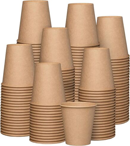 Comfy Package GUSTO [12 oz. - 300 Pack] Kraft Paper Hot Coffee Cups - Unbleached (Formerly in Saudi Arabia