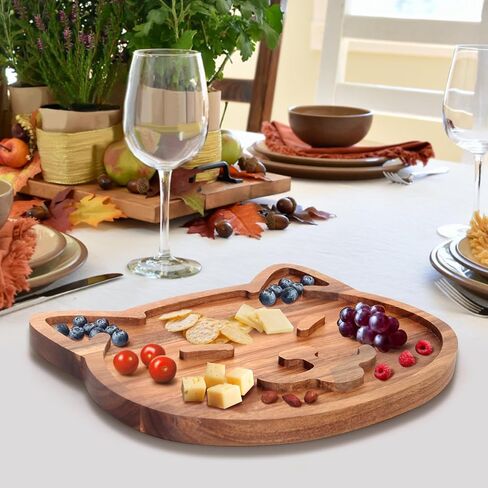 Decorative Acacia Wood Cheese Plate Dish Unique Funny Charcuterie Boards Cute Wooden Serving Tray Women for Kitchen Decor Snack Platter Cake Charcuterie Board Cookie Plates in Saudi Arabia