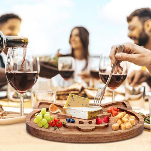 Decorative Acacia Wood Cheese Plate Dish Unique Funny Charcuterie Boards Cute Wooden Serving Tray Women for Kitchen Decor Snack Platter Cake Charcuterie Board Cookie Plates in Saudi Arabia