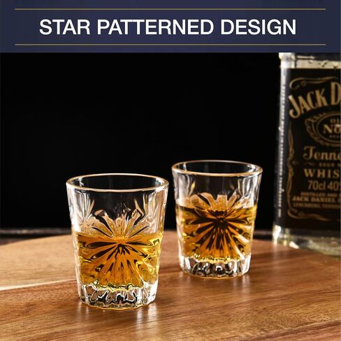 Regal Trunk Shot Glass Set of 6 - Tequila Shot Glasses Set - Crystal Cut Cute Shot Glasses - Ultra-Clear Shot Glasses For Drinking Bourbon, Scotch, Cocktails - Mini Liquor Glasses in Saudi Arabia