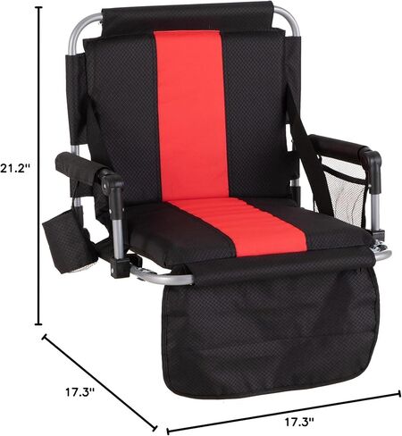 ALPHA CAMP Stadium Seat Padded Chair for Bleachers with Back& Arm Rest in Saudi Arabia