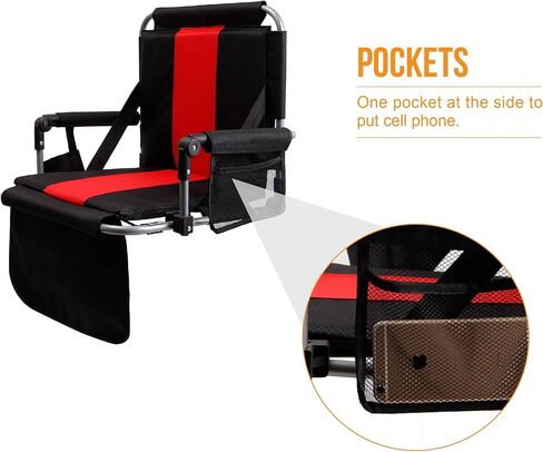 ALPHA CAMP Stadium Seat Padded Chair for Bleachers with Back& Arm Rest in Saudi Arabia