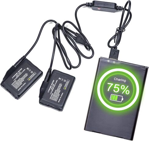 الثلج Deer US Charger Dual Dual Standard for Hapted Gloves Socks Battery القابلة لإعادة الشحن (الشاحن المزدوج القياسي في الولايات المتحدة فقط ، لا تشمل البطارية) in Saudi Arabia