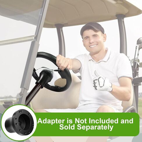 Golf Cart Steering Wheel fit EZGO RXV & TXT, Club Car DS, Club Car Precedent Tempo, Yamaha Golf Carts(Steering Wheel Black) in Saudi Arabia