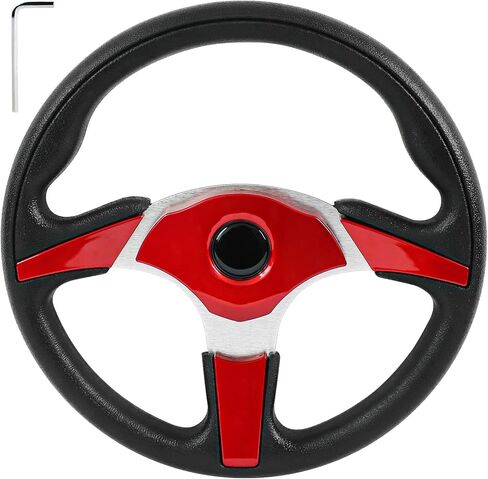 Golf Cart Steering Wheel fit EZGO RXV & TXT, Club Car DS, Club Car Precedent Tempo, Yamaha Golf Carts(Steering Wheel Black) in Saudi Arabia