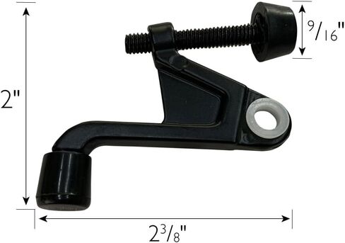 Jumbo Hinge Pin Door Stop Wall Protector with Rubber Tip, Design House Polished Brass Adjustable Door Stoppers, 5-Pack, 181818 in Kuwait