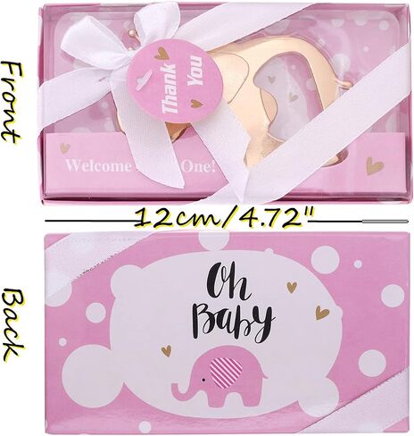 24PCS Elephant Bottle Opener Baby Shower Party Baby Boys Shower Gifts Baby Birthday Return Gifts for Guest Bridal Shower Wedding Anniversary Party Supplies (Blue Crown Elephant, 24) in Saudi Arabia