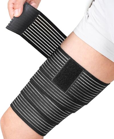 2 Pcs Hamstring & Thigh Compression Wraps, Adjustable Thigh Compression Braces, Quad & Thigh Support for Men and Women, Versatile Compression Bandages for Thigh, Knee, Calf, Arm in Saudi Arabia