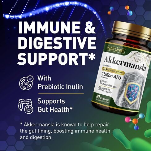 Built by Nature Akkermansia Muciniphila Probiotic Supplement – 1 Billion AFU - Supports GLP-1, Immune & Digestive Gut Health - 30 Delayed Release Blister Packed Capsules in Saudi Arabia