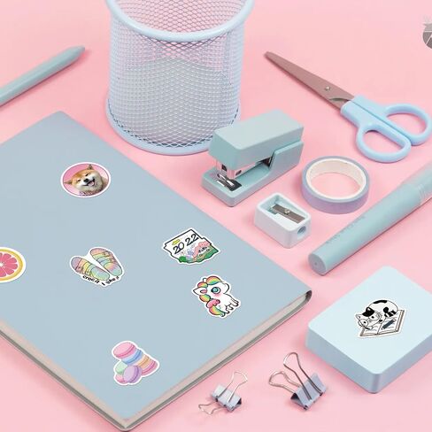 Girl's Pink Aesthetic Stickers - Waterproof Cute Stickers 50 PCS for Water Bottle, Laptop, Phone - Teens & Kids in Kuwait
