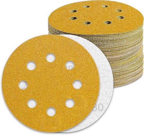 5 Inch Sanding Discs 150 Grit for Orbital Sander Hook and Loop Sandpaper for Wood Metal(100PACK) in Saudi Arabia