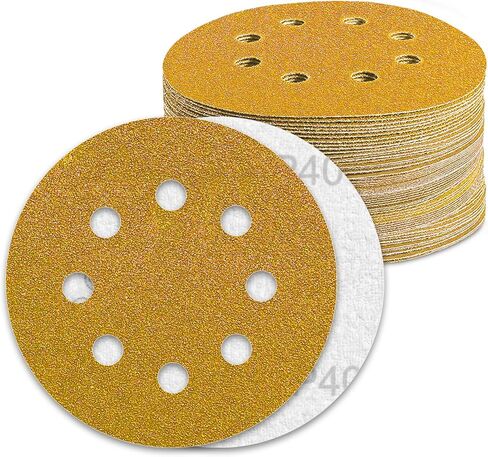 5 Inch Sanding Discs 150 Grit for Orbital Sander Hook and Loop Sandpaper for Wood Metal(100PACK) in Saudi Arabia