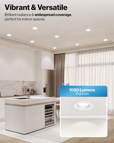 Sunco 48 Pack 5CCT Retrofit LED Recessed Lighting 6 Inch, 2700K/3000K/3500K/4000K/5000K Selectable, Dimmable Can Lights, Smooth Trim, 13W=75W, 965LM, Damp Rated, UL-Certified in Saudi Arabia