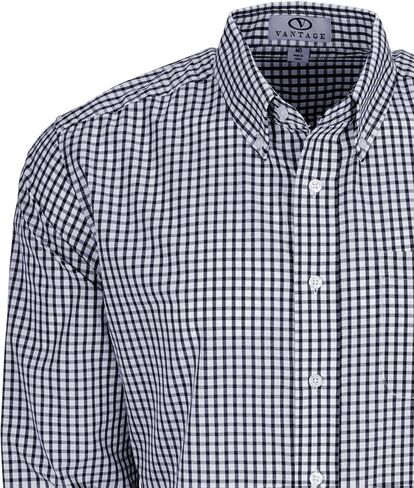 قميص Vantage Apparel رجالي جامعي سهل العناية بأكمام طويلة من القماش القطني وأزرار سفلية، Virginia Tech Hokies، كستنائي، مقاس كبير in Kuwait
