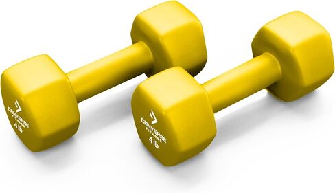 Neoprene Coated Dumbbell Sets of 2, Hand weight Dumbbells Anti-roll, Anti-Slip, Hexagon Shape for Strength Training Exercises Dumbbell Pairs for Men and Women, Ideal for Home Gym in Saudi Arabia