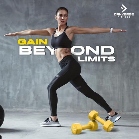 Neoprene Coated Dumbbell Sets of 2, Hand weight Dumbbells Anti-roll, Anti-Slip, Hexagon Shape for Strength Training Exercises Dumbbell Pairs for Men and Women, Ideal for Home Gym in Saudi Arabia