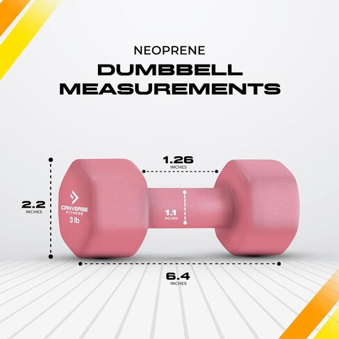 Neoprene Coated Dumbbell Sets of 2, Hand weight Dumbbells Anti-roll, Anti-Slip, Hexagon Shape for Strength Training Exercises Dumbbell Pairs for Men and Women, Ideal for Home Gym in Saudi Arabia