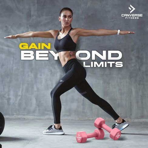 Neoprene Coated Dumbbell Sets of 2, Hand weight Dumbbells Anti-roll, Anti-Slip, Hexagon Shape for Strength Training Exercises Dumbbell Pairs for Men and Women, Ideal for Home Gym in Saudi Arabia