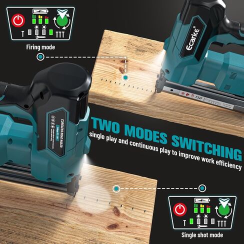 18GA Cordless Brad Nailer for Dewalt 20V MAX Battery: Electric Brad Nail Gun with 18 Gauge Nails for Upholstery Woodworking - Brushless- 2 Mode - 5/8 to 1-1/4 Inch - Tool Only in Saudi Arabia
