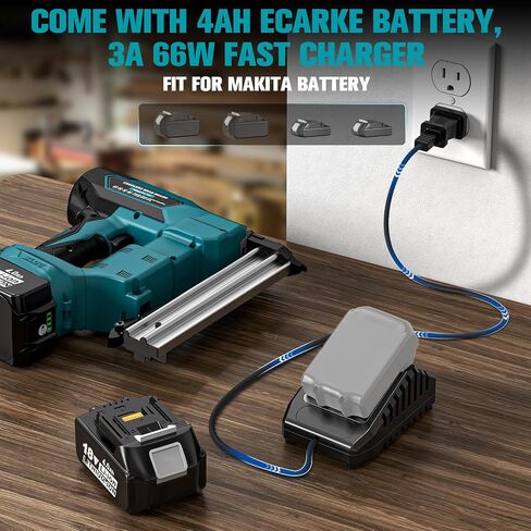 18GA Cordless Brad Nailer for Dewalt 20V MAX Battery: Electric Brad Nail Gun with 18 Gauge Nails for Upholstery Woodworking - Brushless- 2 Mode - 5/8 to 1-1/4 Inch - Tool Only in Saudi Arabia