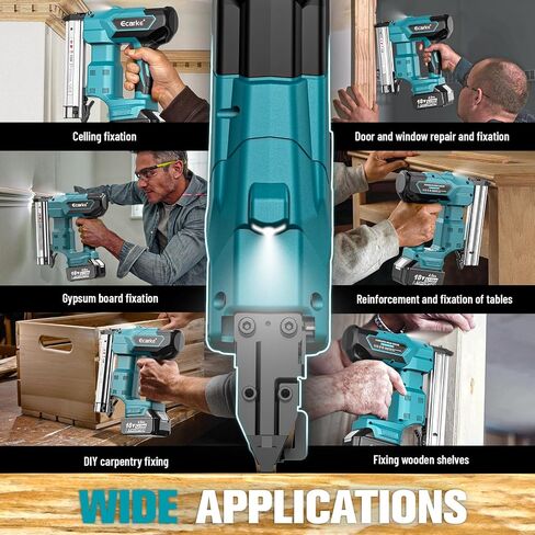 18GA Cordless Brad Nailer for Dewalt 20V MAX Battery: Electric Brad Nail Gun with 18 Gauge Nails for Upholstery Woodworking - Brushless- 2 Mode - 5/8 to 1-1/4 Inch - Tool Only in Saudi Arabia