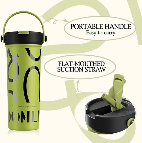 GOOM 20 OZ PRIDE PRIDE PROMBLER مع الغطاء والقش ، المقبض العلوي ، Infuser الشاي الممتد ، عزل 6 طبقات 18/10 من الفولاذ المقاوم للصدأ ، هدايا عيد الميلاد للنساء أمي لها ، هدايا المعلمين - أبيض الأزهار in Saudi Arabia