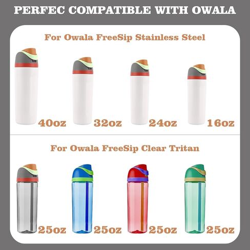 Moukiween Replacement Cap for Owala Freesip Bottle, One Button Water Bottle Top Lid Accessories Compatible with Owala Cup 16oz 24oz 32oz 40oz, BPA-Free, No Water Leakage, Orange in Saudi Arabia