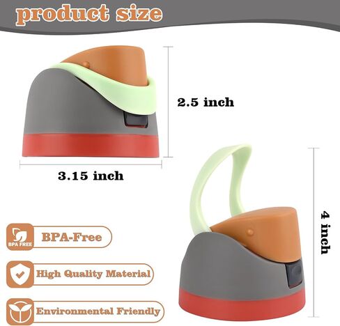 Moukiween Replacement Cap for Owala Freesip Bottle, One Button Water Bottle Top Lid Accessories Compatible with Owala Cup 16oz 24oz 32oz 40oz, BPA-Free, No Water Leakage, Orange in Saudi Arabia