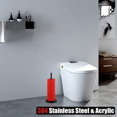 JQK Toilet Paper Storage Stand White Gold, 304 Stainless Steel Tissue Reserve Holder Dispenser for Bathroom, Brushed Gold, TPS180-WG in Saudi Arabia
