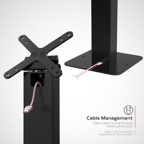 Sleek Tabletop VESA Stand – CTA 360-Degrees Rotating Sleek Desk Mount with Universal VESA Mount & Heavy-Duty Steel for Tablets, Holders, Enclosures & Displays Up to 11 lbs. - White - (ADD-RSDMW) in Kuwait