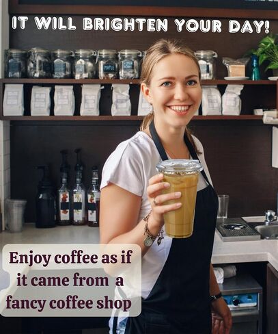 Clear Plastic Cups with Sip-Lids, 20 oz 50 Sets Disposable Coffee Cups Plastic Iced Coffee Cups with Strawless Lids, To Go Coffee Cups for Smoothie, Milkshake, Cold Drinks in Saudi Arabia