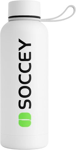 Stainless Steel Water Bottle - Standard Mouth, Cap with Carrying Strap, Durable and Resistant for Sports and Outdoor Activities in Saudi Arabia