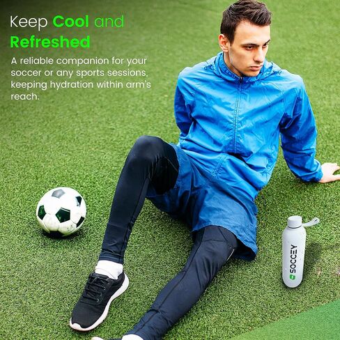 Stainless Steel Water Bottle - Standard Mouth, Cap with Carrying Strap, Durable and Resistant for Sports and Outdoor Activities in Saudi Arabia