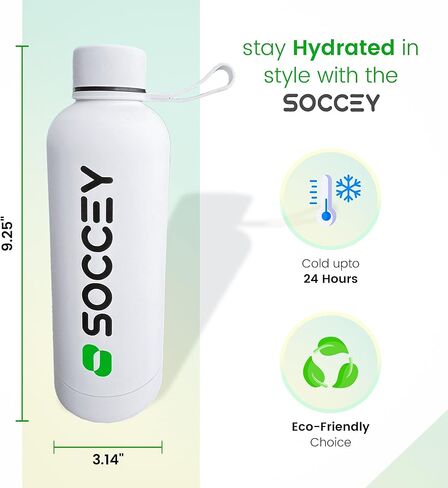 Stainless Steel Water Bottle - Standard Mouth, Cap with Carrying Strap, Durable and Resistant for Sports and Outdoor Activities in Saudi Arabia