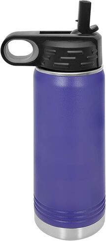Polar Camel 20 oz Stainless Steel Water Bottle with Flip Top Lid and Straw (Navy Blue) in Saudi Arabia
