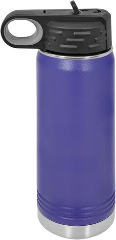 Polar Camel 20 oz Stainless Steel Water Bottle with Flip Top Lid and Straw (Navy Blue) in Saudi Arabia