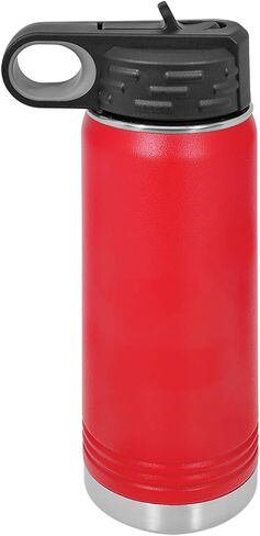 Polar Camel 20 oz Stainless Steel Water Bottle with Flip Top Lid and Straw (Navy Blue) in Saudi Arabia