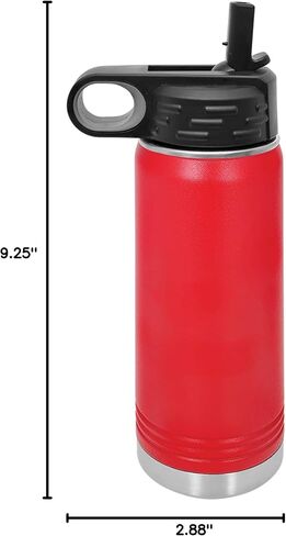 Polar Camel 20 oz Stainless Steel Water Bottle with Flip Top Lid and Straw (Navy Blue) in Saudi Arabia