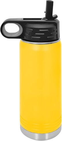 Polar Camel 20 oz Stainless Steel Water Bottle with Flip Top Lid and Straw (Navy Blue) in Saudi Arabia