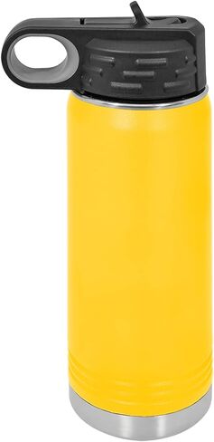 Polar Camel 20 oz Stainless Steel Water Bottle with Flip Top Lid and Straw (Navy Blue) in Saudi Arabia